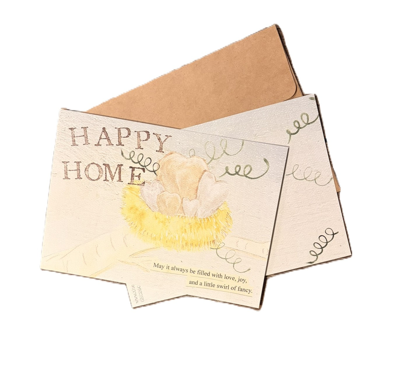 Happy Home housewarming card hand-lettered by The Creative Farm Girl
