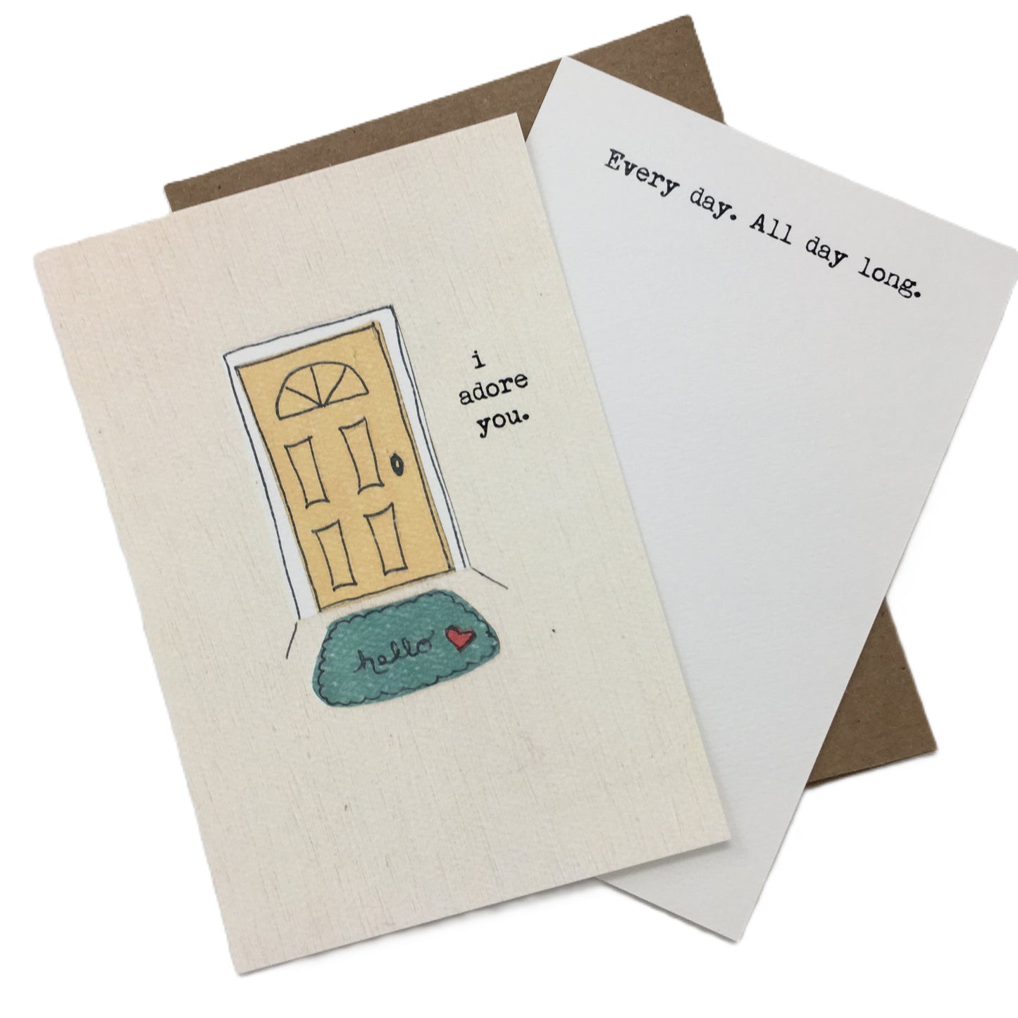 Hand-lettered friendship card The Yellow Door I Like You a Lot by The Creative Farm Girl